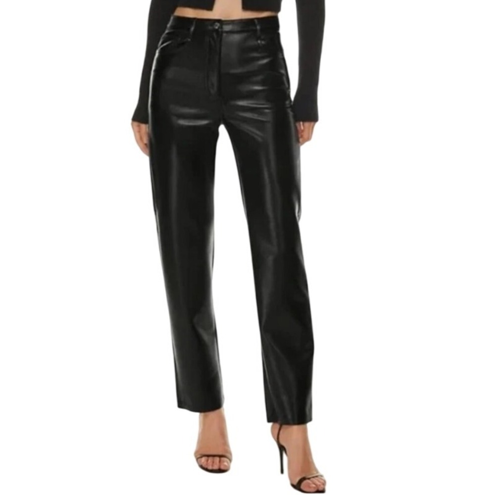 Aritzia Wilfred‎ The Melina Faux Leather Pants Highrise Straight leg sz 6 NWOT